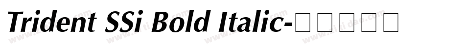 Trident SSi Bold Italic字体转换